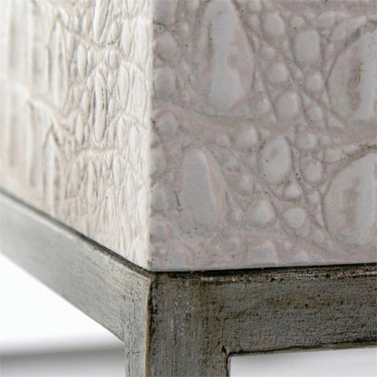 Kano Cocktail Table by John-Richard in cream, silver, white. Made from metal in a modern style.