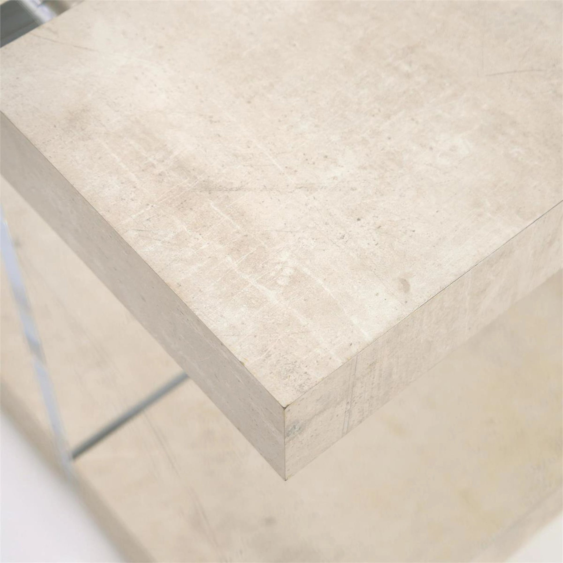 Loftus Side Table by John-Richard in pewter, silver. Made from acrylic in a modern style.