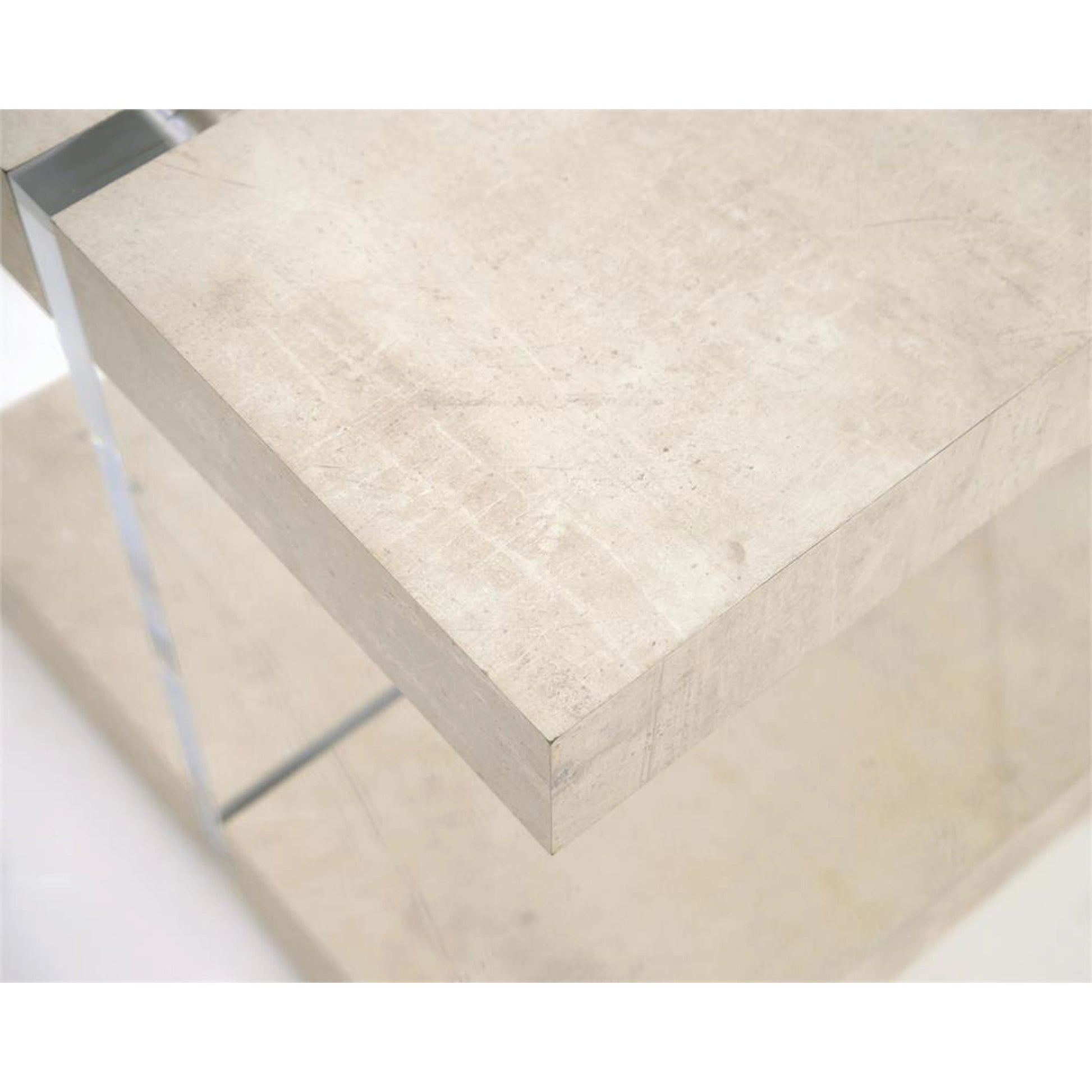 Loftus Side Table by John-Richard in pewter, silver. Made from acrylic in a modern style.