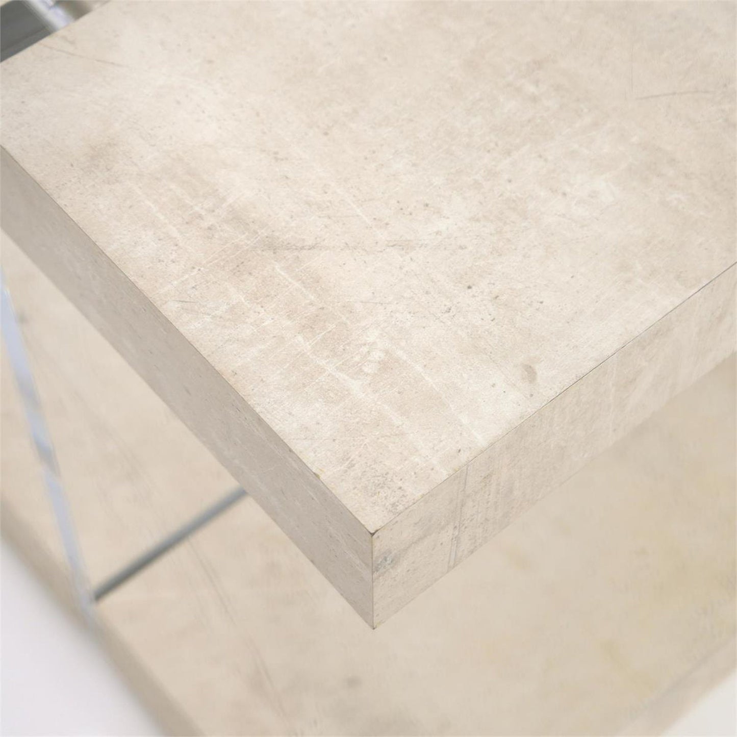 004 SR-864651 | Closeup | Loftus Side Table by John-Richard in pewter, silver. Made from acrylic in a modern style.
