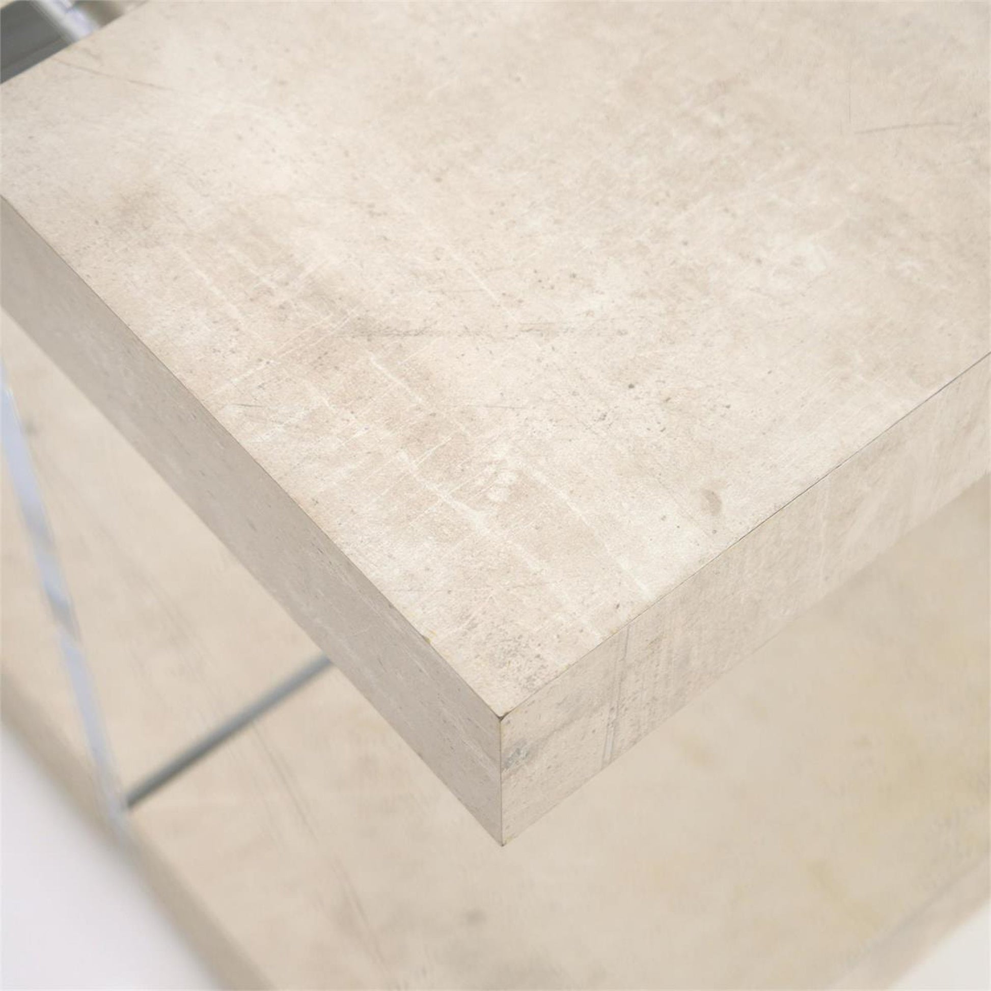 Loftus Side Table by John-Richard in pewter, silver. Made from acrylic in a modern style.