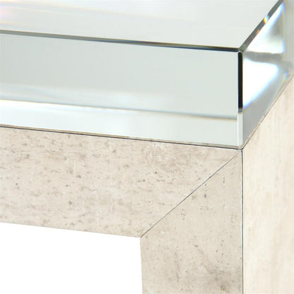 Semois End Table by John-Richard in natural. Made from crystal, glass in a modern style.