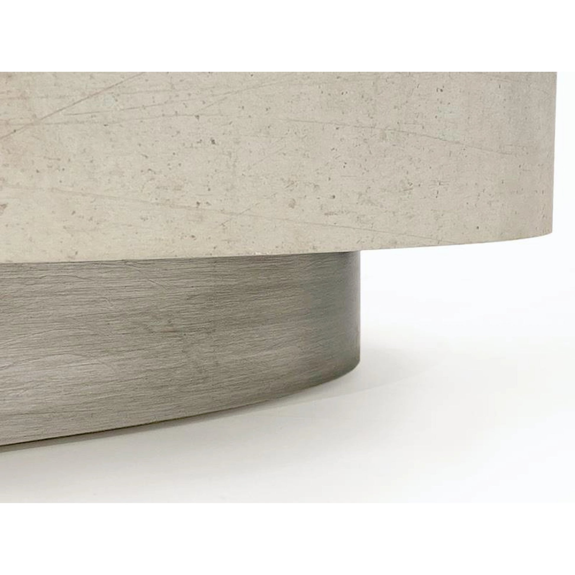 Loftus Oval Cocktail Table by John-Richard in tiza gesso. Made from unique in a modern style.