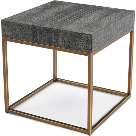 Greystoke End Table by John-Richard in greystoke black and aztec gold. Made from unique in a modern style.