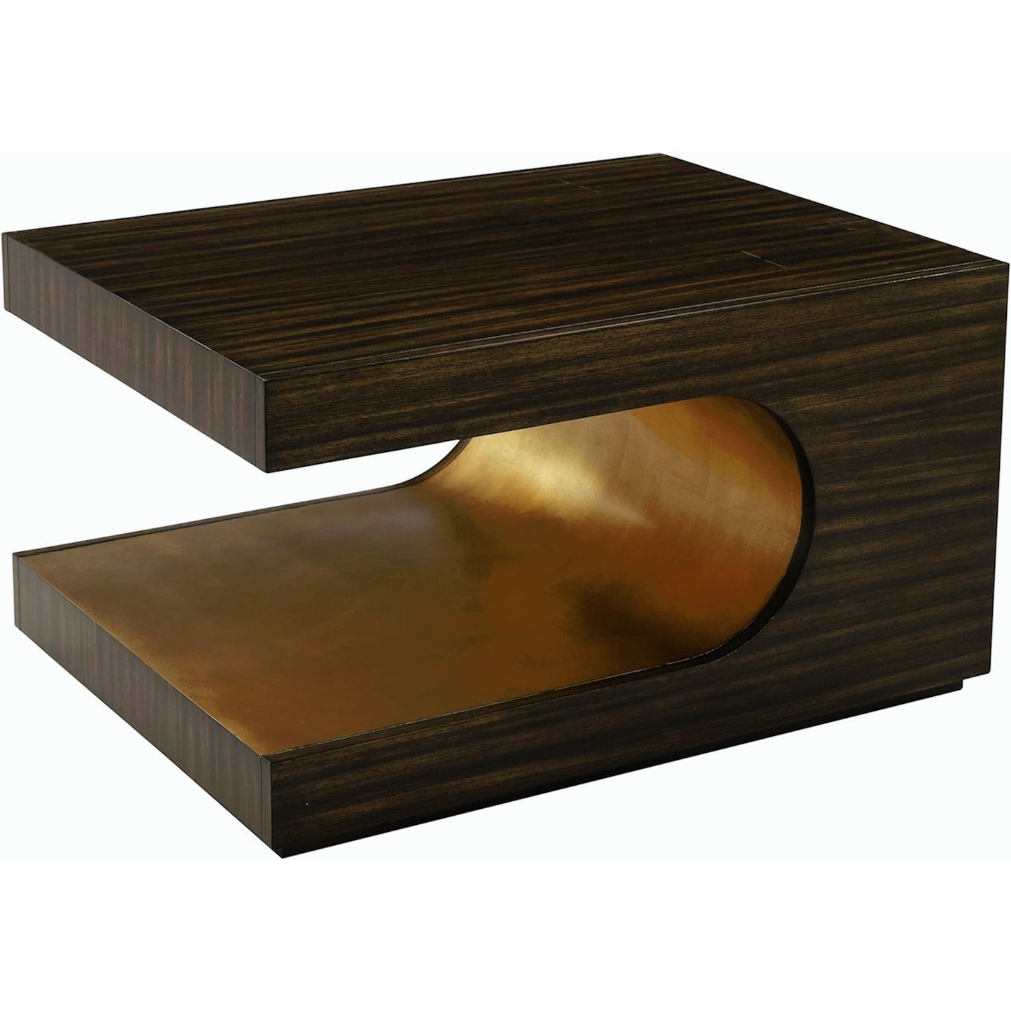 001 SI-2170753 | Primary Silo | Groove Cocktail Table by John-Richard in gold and black. Made from unique in a modern style.