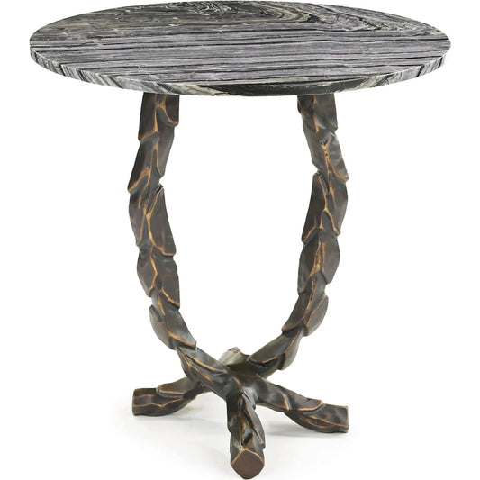 Wayland End Table by John-Richard in moore bronze, polished black. Made from unique in a unique style.