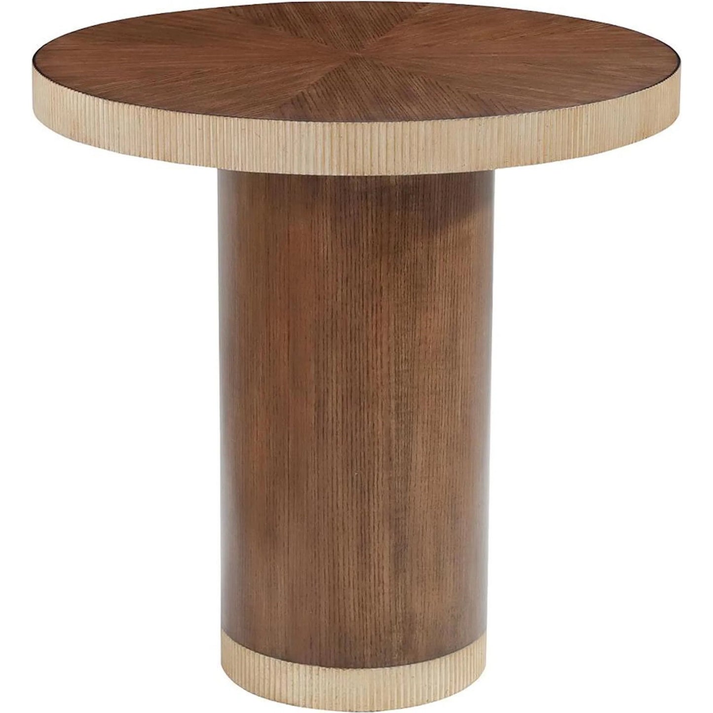 001 SI-2372966 | Primary Silo | Bari Side Table by John-Richard in natural, valyrian gold and monopoli. Made from ash wood in a transitional style.