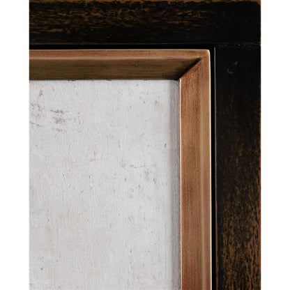 Anzu Cabinet by John-Richard in black, gold, walnut. Made from stone in a transitional style.