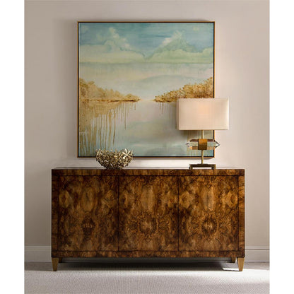 Woodcroft Sideboard by John-Richard in gold, walnut. Made from unique in a eclectic & global style.