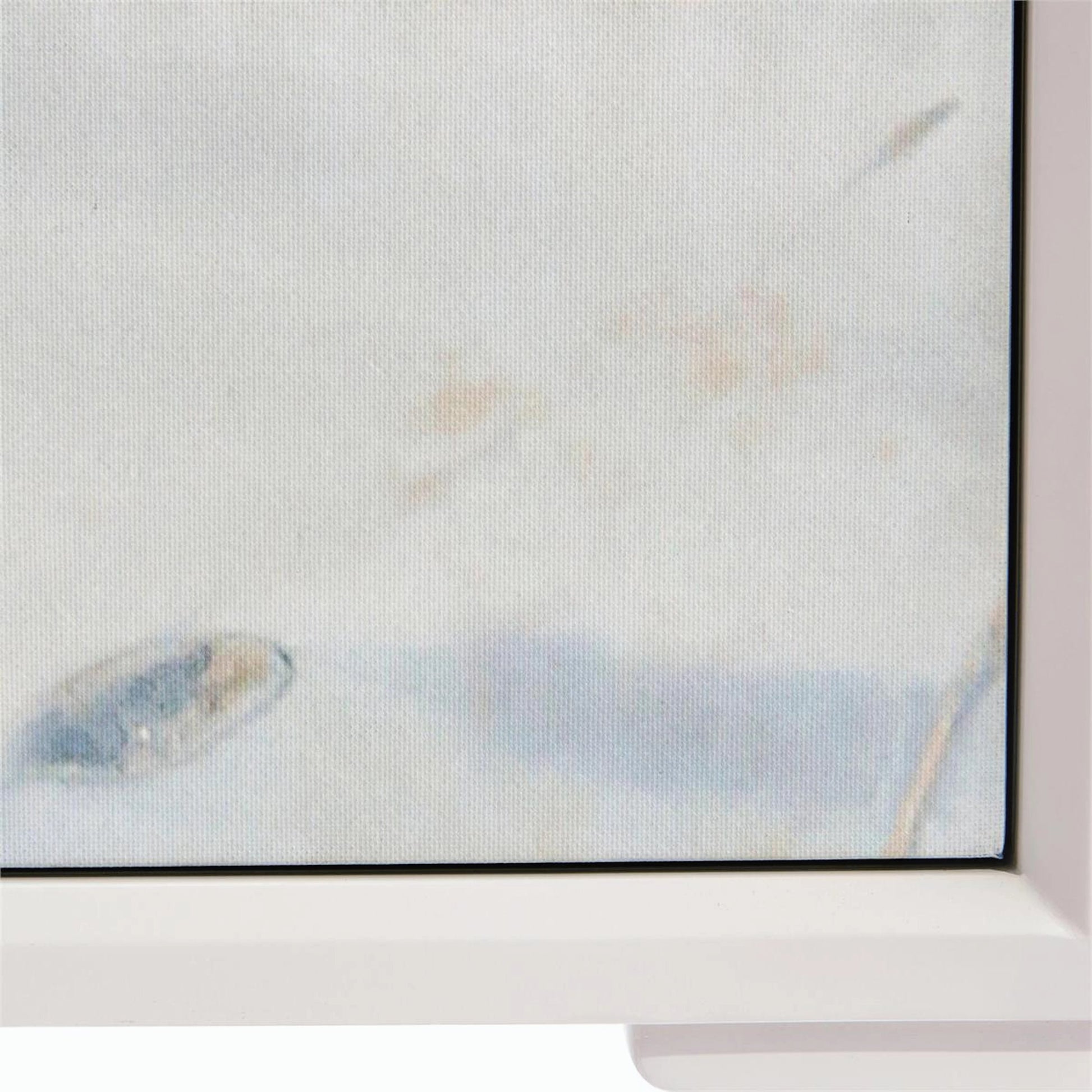River Cabinet by John-Richard in blue, gray and light gray. Made from tulip, mdf, giclee, aluminum in a coastal style.