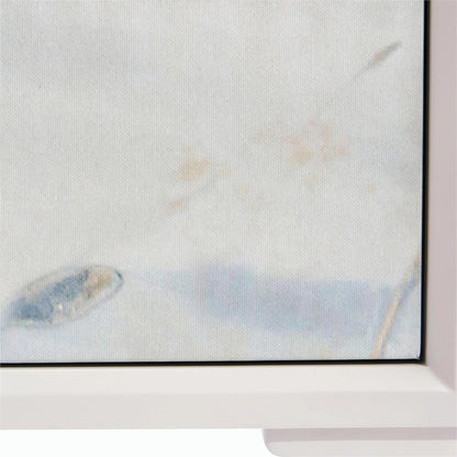 River Cabinet by John-Richard in blue, gray and light gray. Made from tulip, mdf, giclee, aluminum in a coastal style.