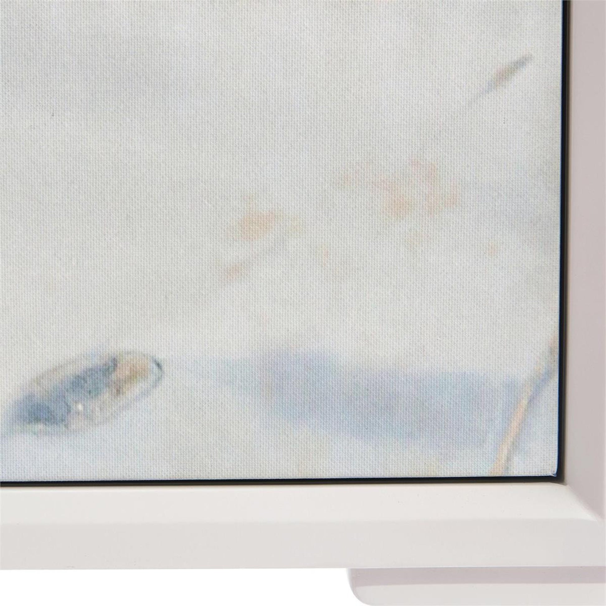 River Cabinet by John-Richard in blue, gray and light gray. Made from tulip, mdf, giclee, aluminum in a coastal style.