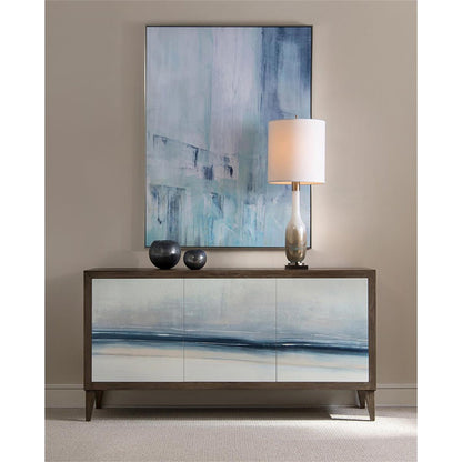 Enigma Credenza by John-Richard in oak and driftwood, giclee. Made from mdf, oak solid, veneer in a coastal style.