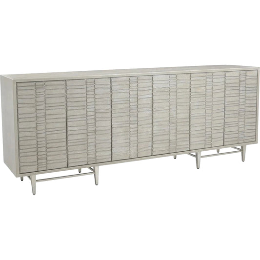 Claiborne Sideboard by John-Richard in pewter. Made from steel in a transitional style.