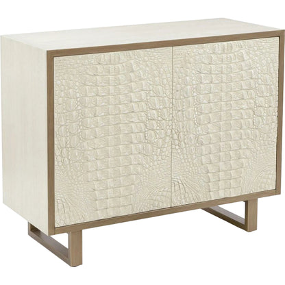 Kano Chest by John-Richard in antique beluga. Made from brass, metal in a modern style.