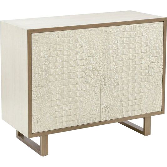 Kano Chest by John-Richard in antique beluga. Made from brass, metal in a modern style.