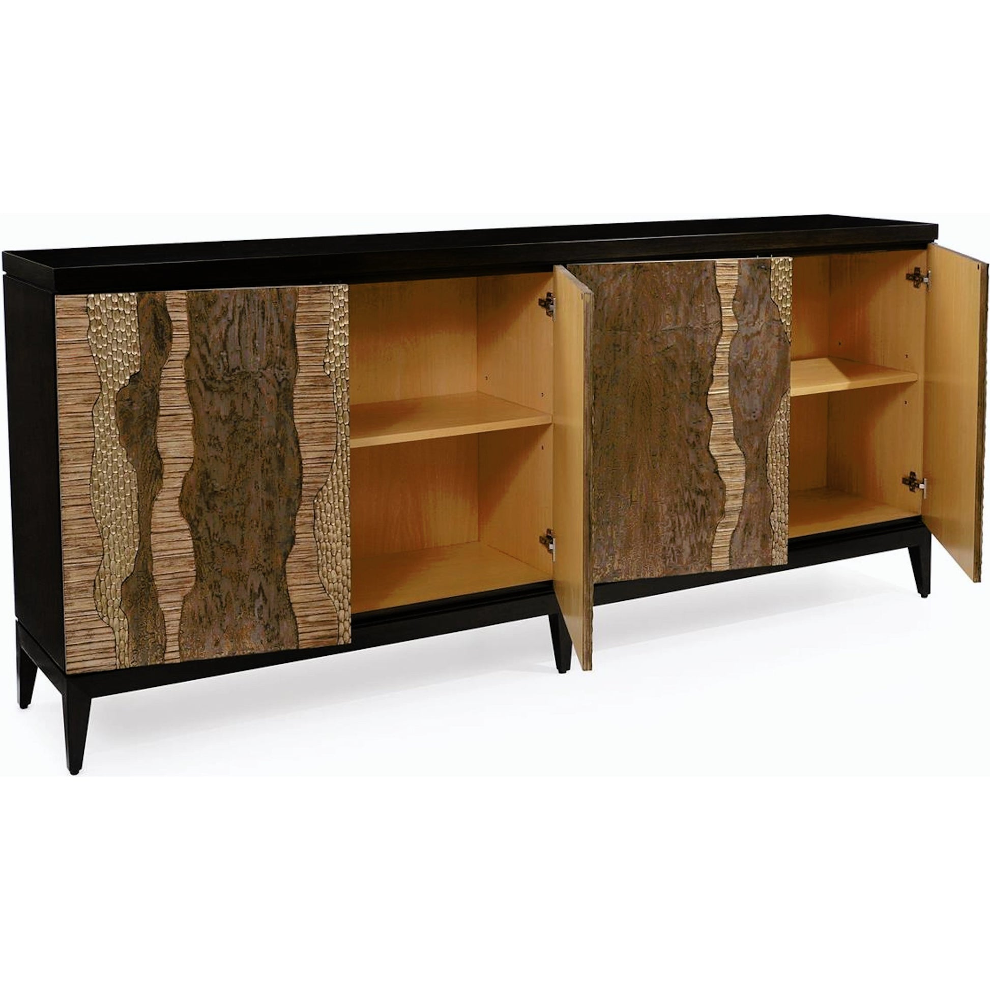 River's Edge Sideboard by John-Richard in espresso. Made from unique in a transitional style.
