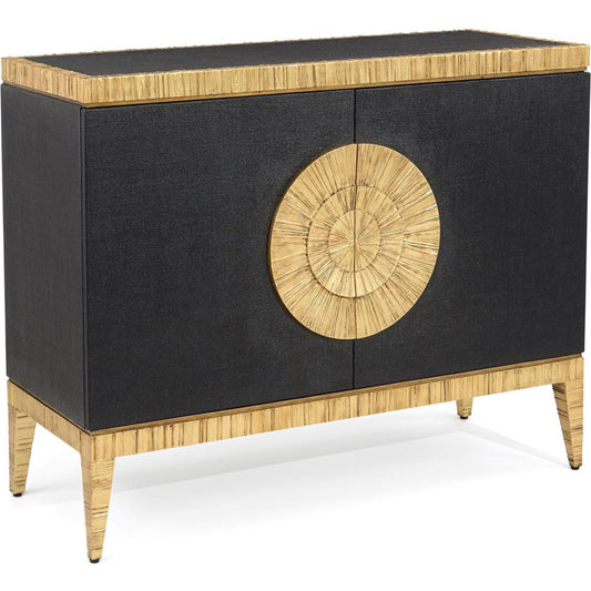 Temujin Chest With Doors by John-Richard in black. Made from unique in a eclectic & global style.