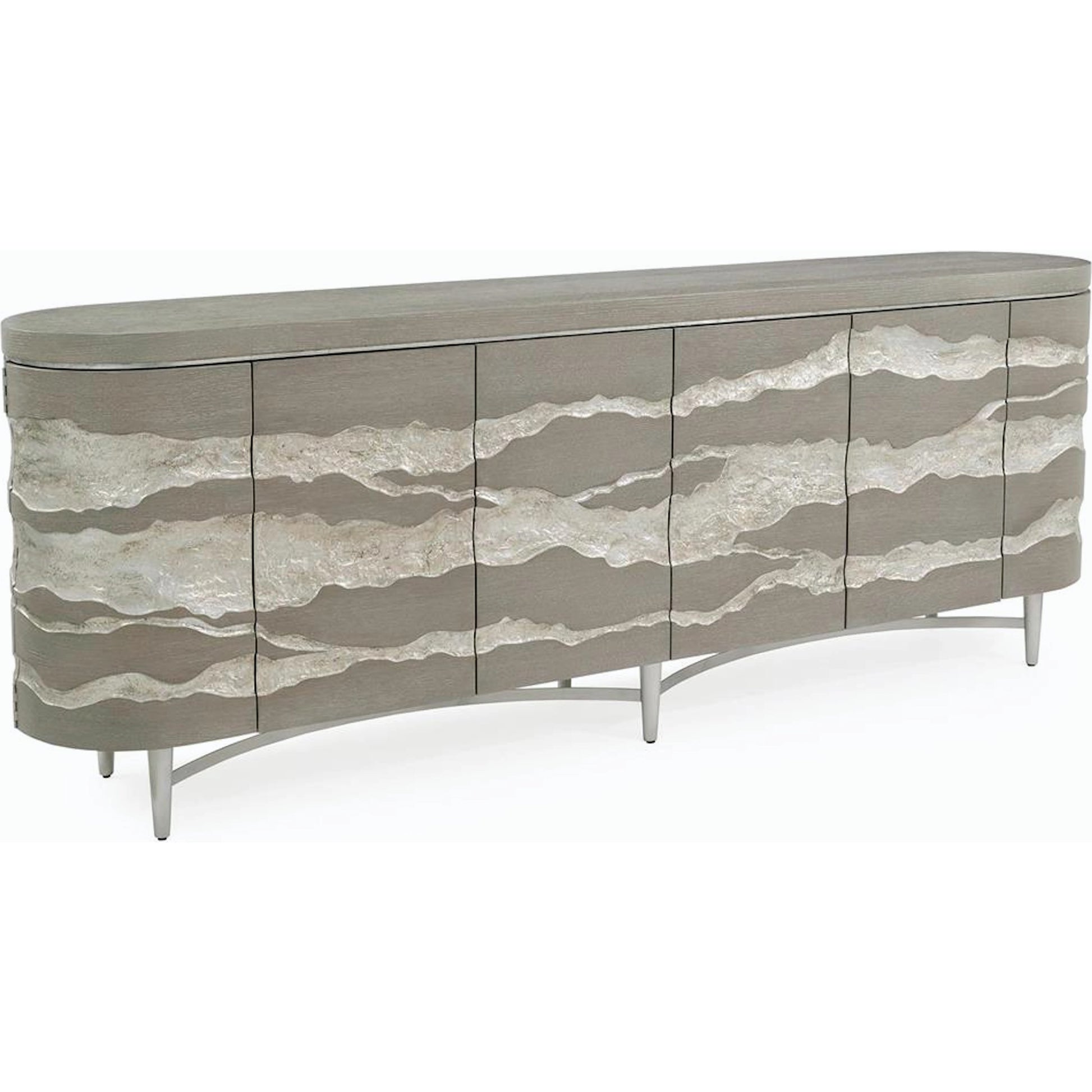 Alpine Credenza by John-Richard in gray. Made from unique in a modern style.