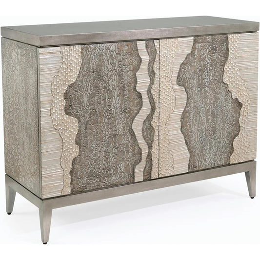 River's Edge Silver Chest with Doors by John-Richard. Made from unique in a modern style.