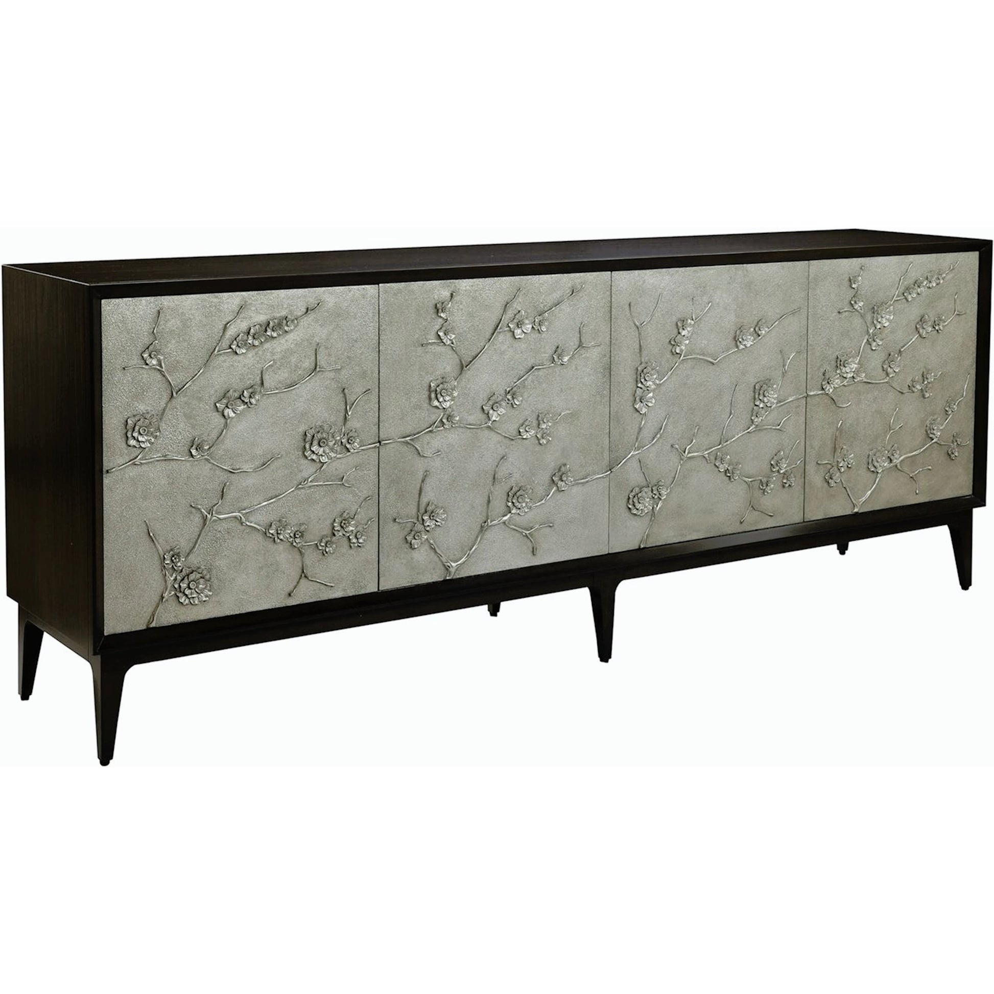 Ramos Four-Door Credenza by John-Richard in black. Made from unique in a modern style.