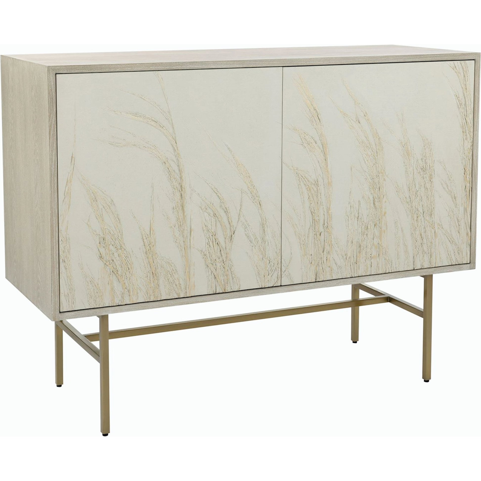 Windswept Two-Door Chest by John-Richard in ivory. Made from unique in a modern style.