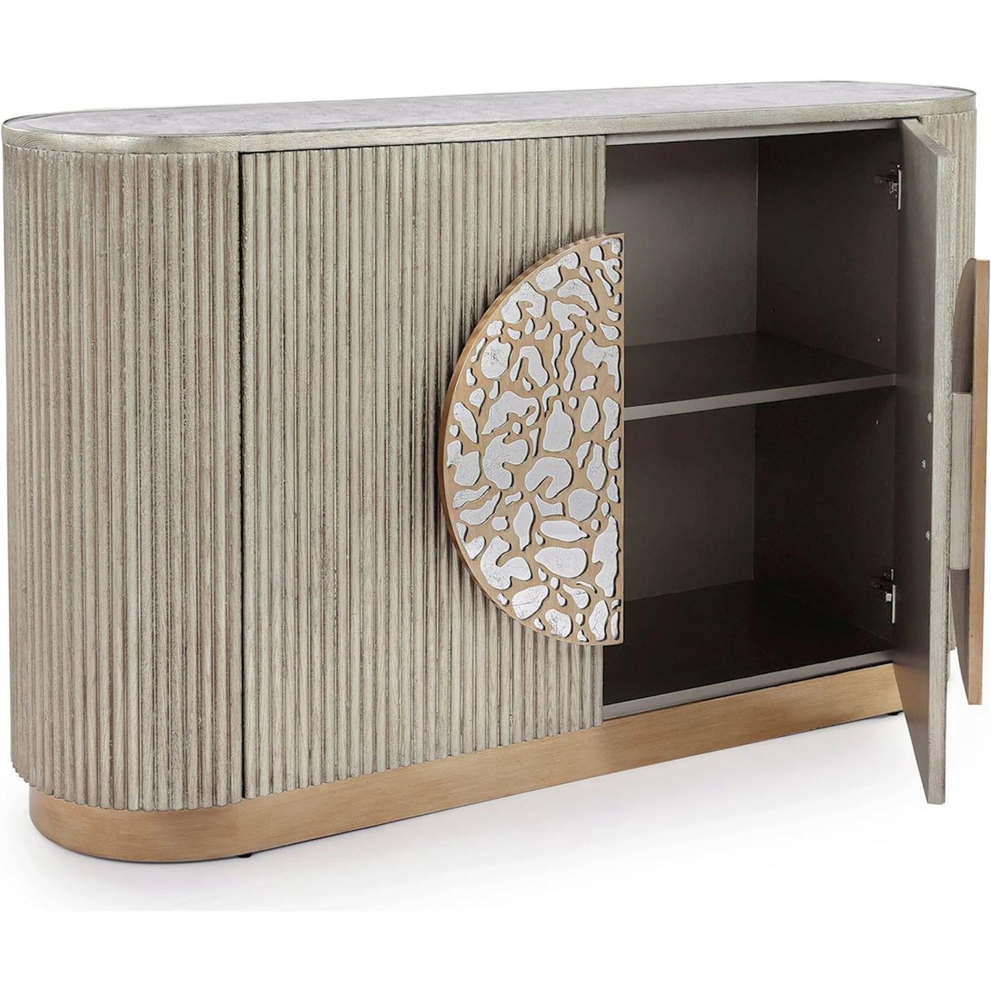 002 SI-2171081 | Additional Silo | Moon Shadow Two-Door Chest by John-Richard in black. Made from unique in a modern style.