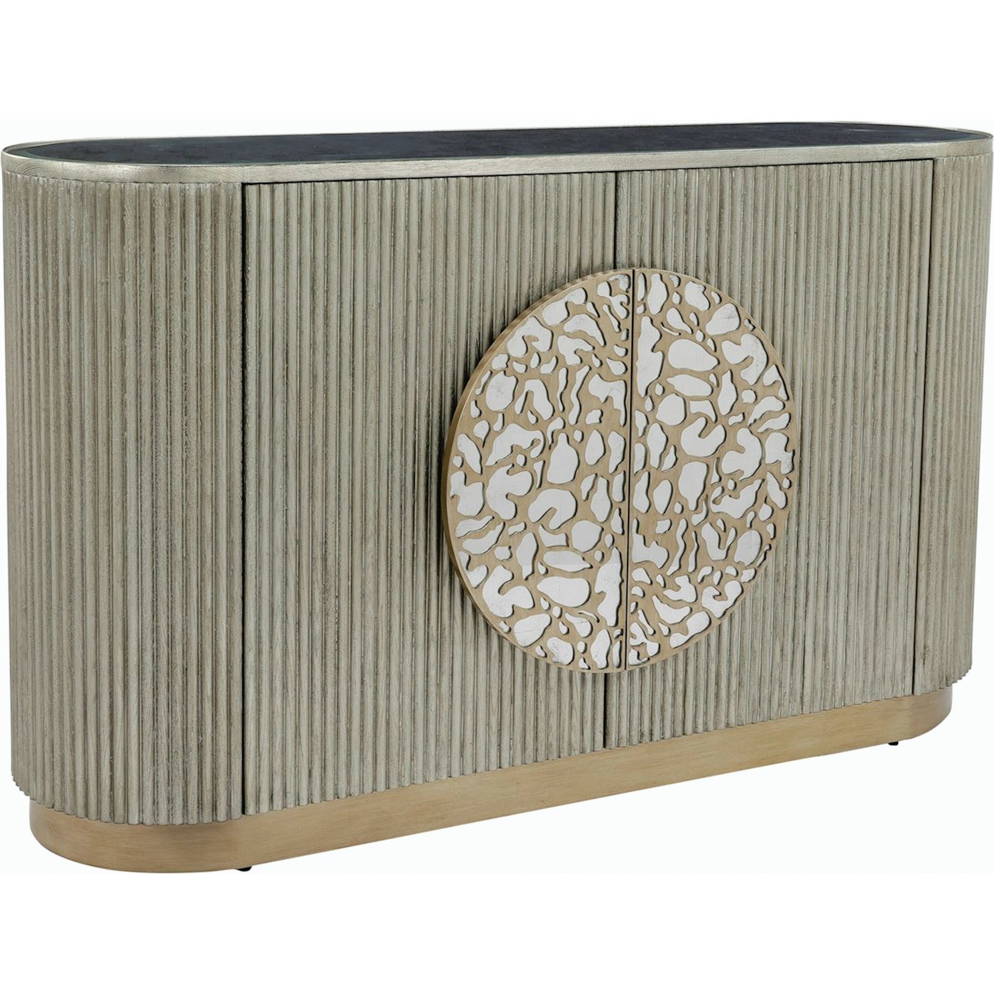 Moon Shadow Two-Door Chest by John-Richard in black. Made from unique in a modern style.