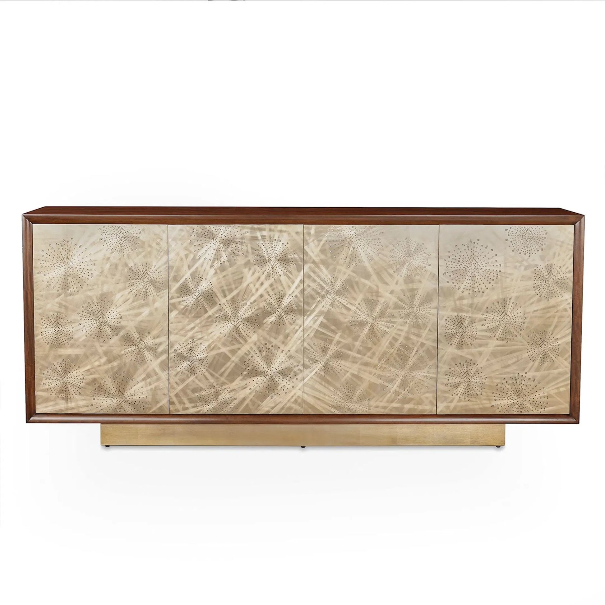 Sloane Four-Door Credenza by John-Richard in black. Made from unique in a unique style.