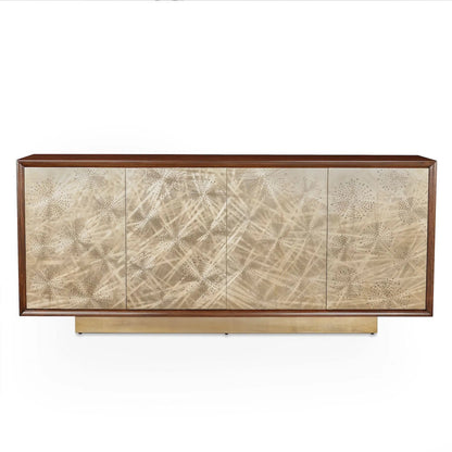 Sloane Four-Door Credenza by John-Richard in black. Made from unique in a unique style.