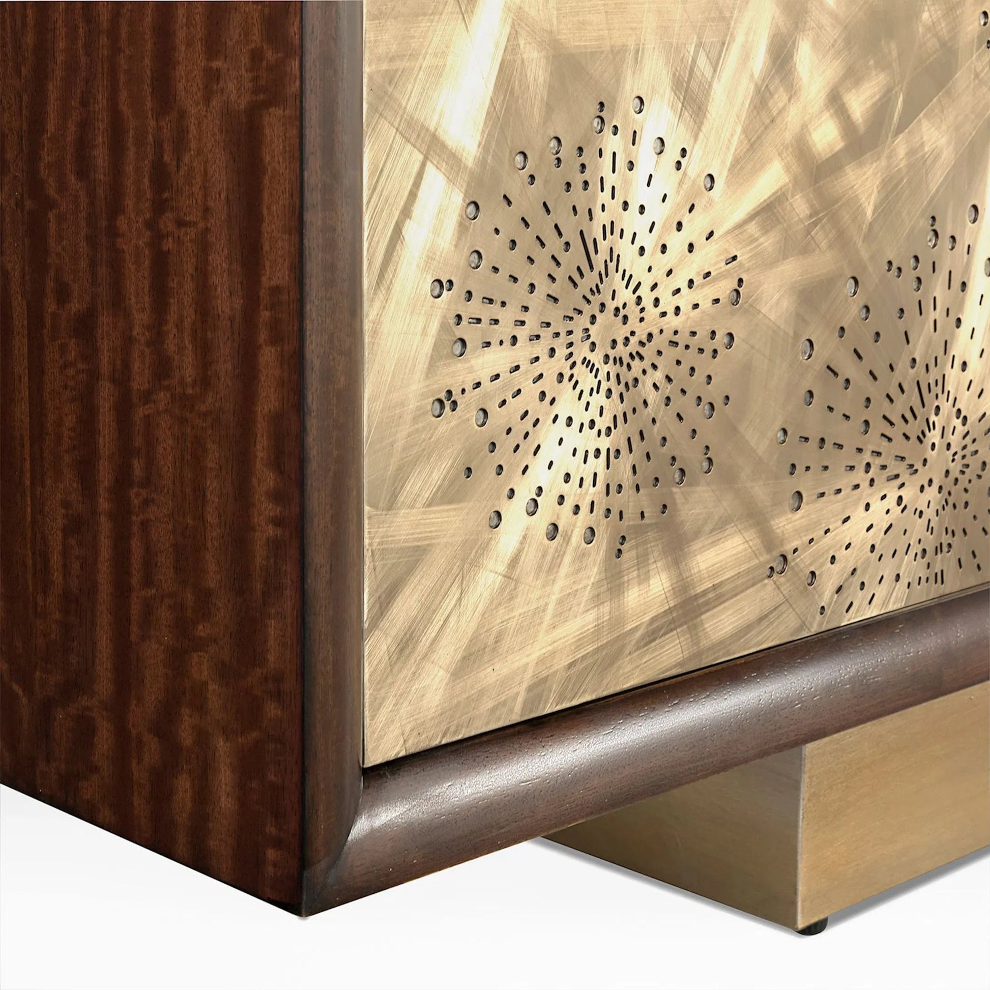 Sloane Four-Door Credenza by John-Richard in black. Made from unique in a unique style.