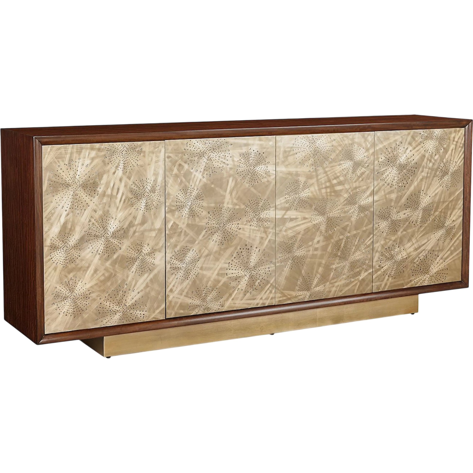 Sloane Four-Door Credenza by John-Richard in black. Made from unique in a unique style.