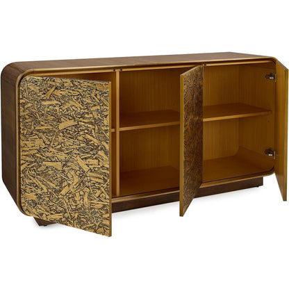 Fragment Three-Door Credenza by John-Richard. Made from unique in a unique style.