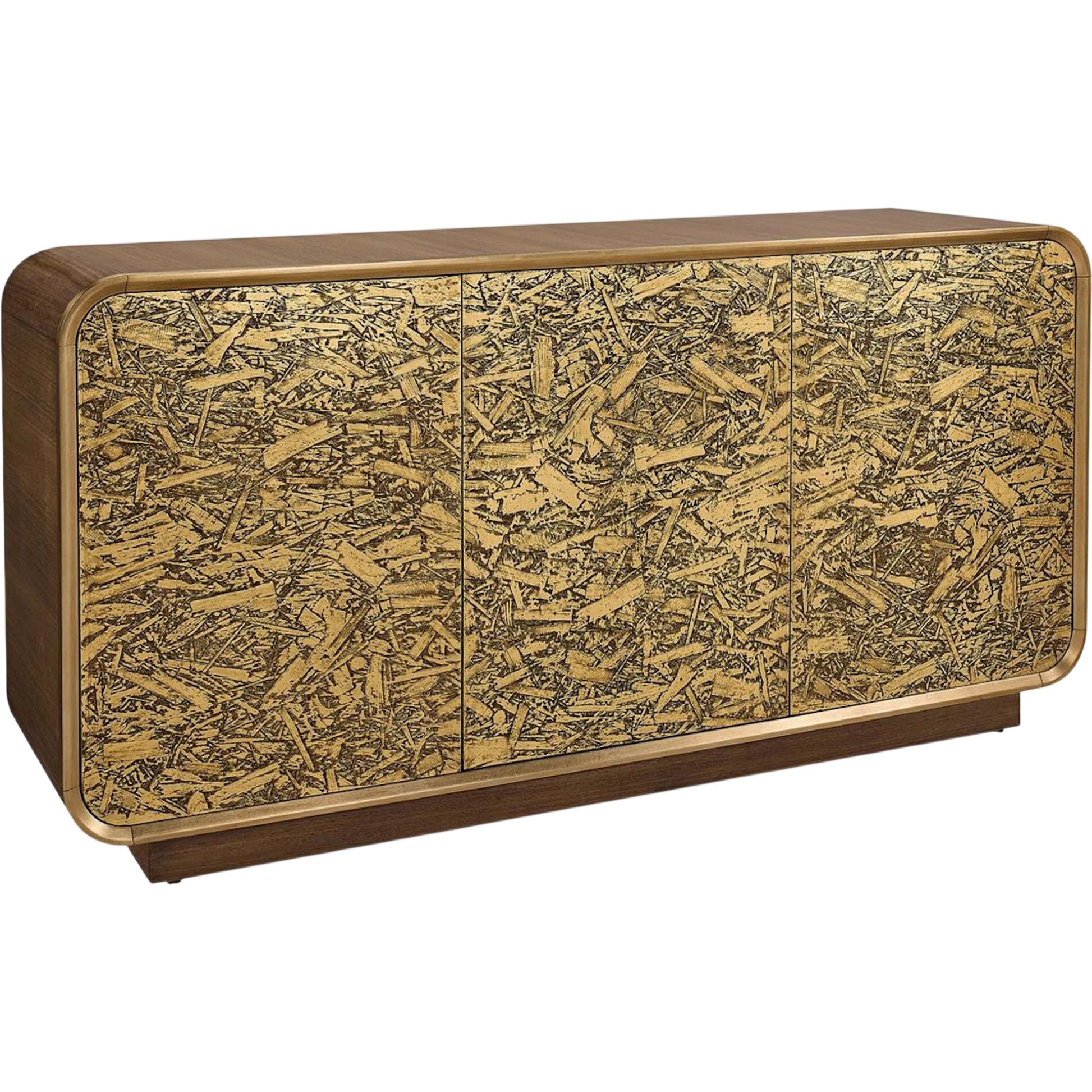 Fragment Three-Door Credenza by John-Richard. Made from unique in a unique style.