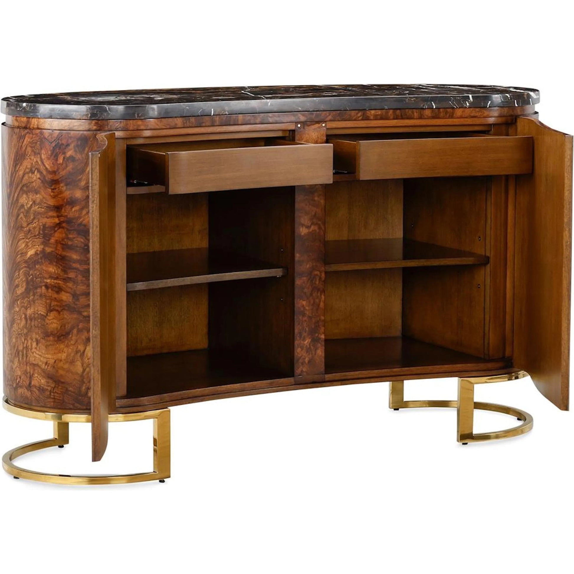 Ferdinand Four-Door Sideboard by John-Richard in charcoal. Made from unique in a unique style.