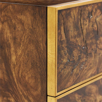 Hestra Foor-Door Credenza by John-Richard in black and lucerne, antique gold. Made from unique in a traditional style.
