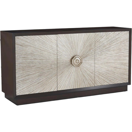 Fulmen Three-Door Credenza by John-Richard in black. Made from unique in a unique style.