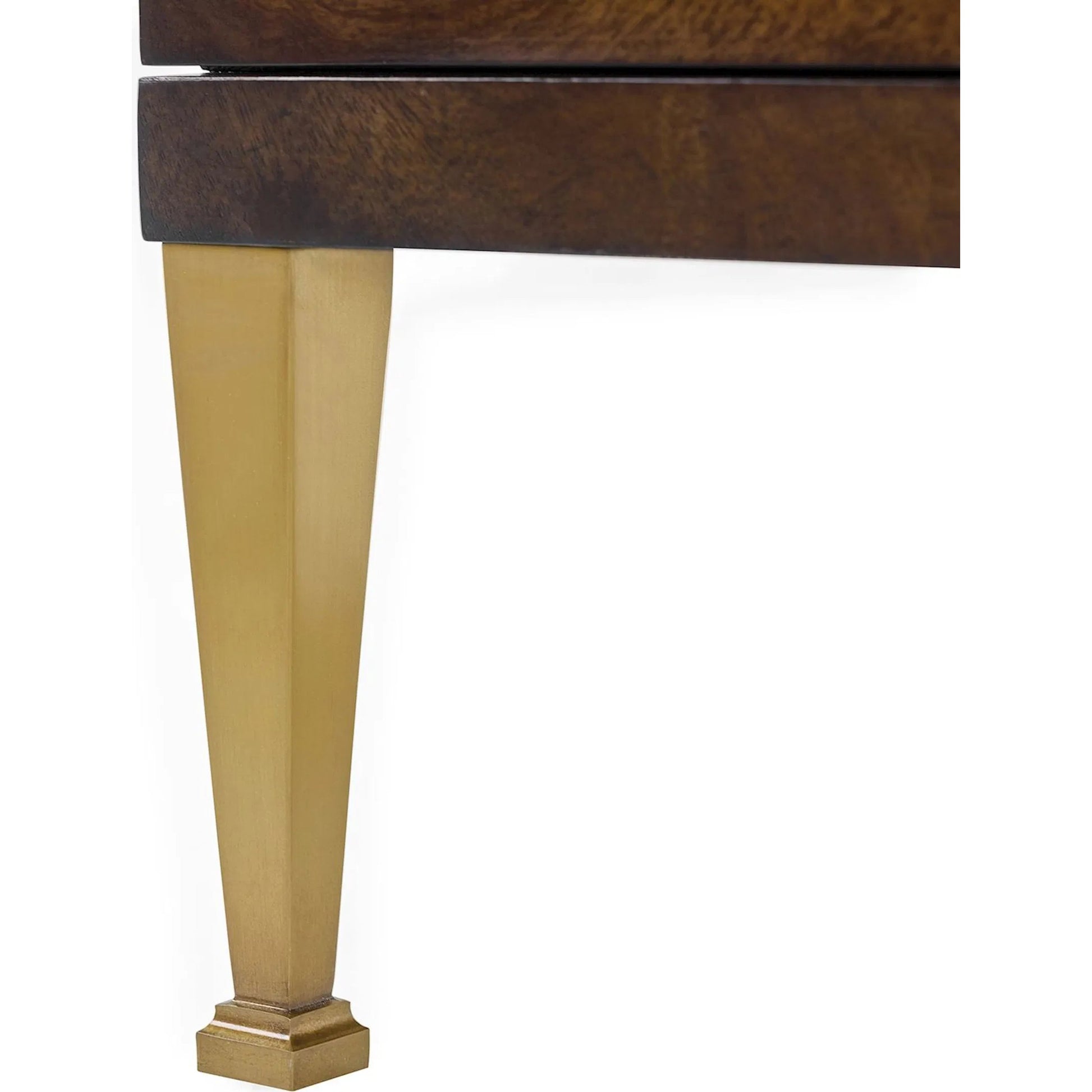 Bosco Four-Door Credenza by John-Richard in black and chatsworth, brushed brass. Made from cerejeira, celtis, stainless steel in a traditional style.