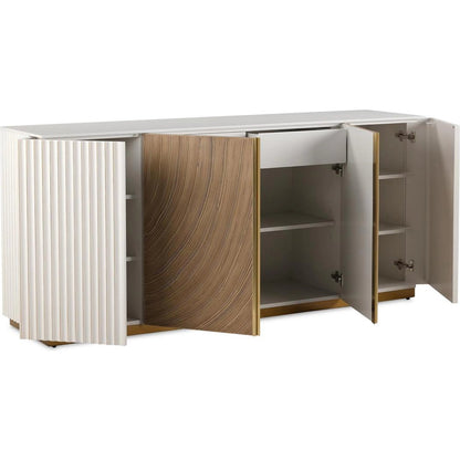 Province Four-Door Credenza by John-Richard in white. Made from unique in a unique style.
