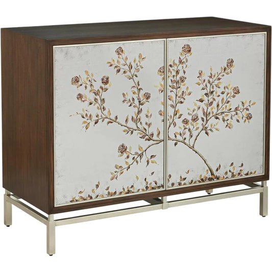 Petalvale Two-Door Cabinet by John-Richard in monopoli, champagne silver. Made from unique in a unique style.