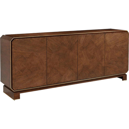 Rowan Four-Door Credenza by John-Richard in black. Made from unique in a unique style.