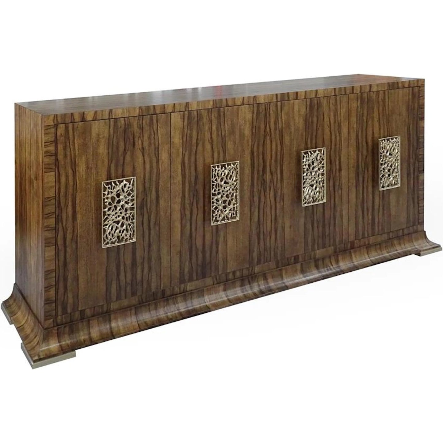 000 SI-2374124 | Primary Silo | Warden Four-Door Credenza by John-Richard in black and moura, valyrian gold. Made from unique in a eclectic & global style.