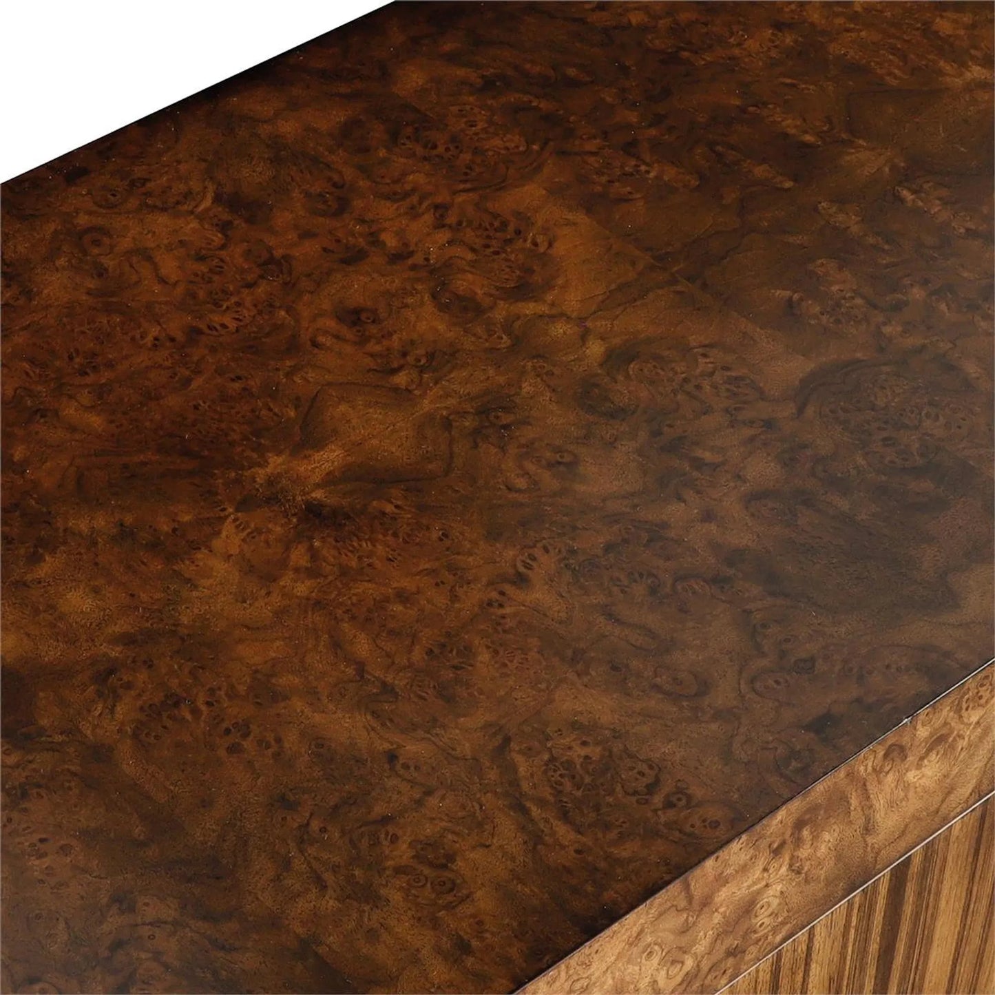 003 SI-2372891 | Closeup | Aldeano Two-Door Cabinet by John-Richard in yellow and medium walnut, serino. Made from paldao wood in a traditional style.