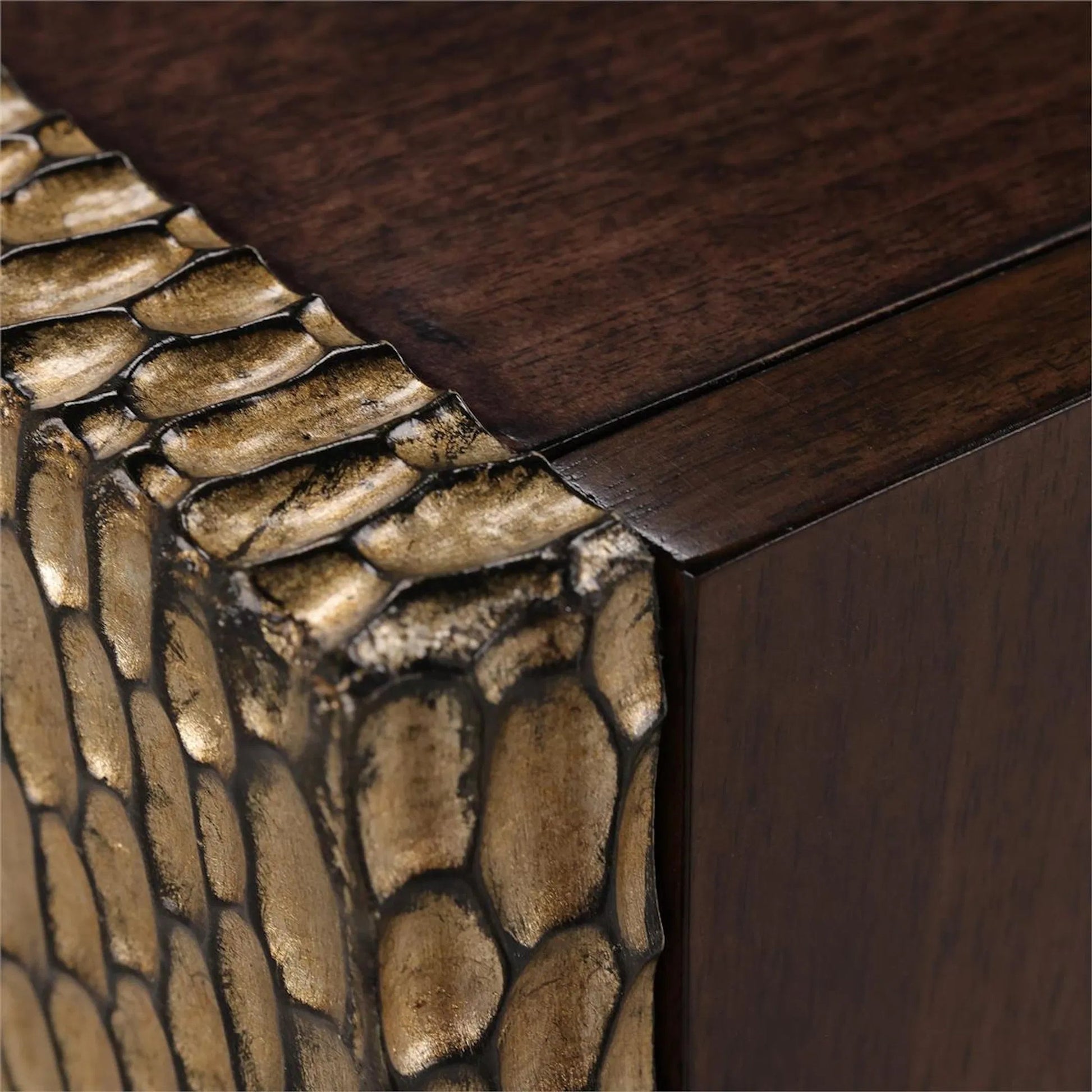 Cameroon Four-Door Credenza by John-Richard in black. Made from unique in a unique style.