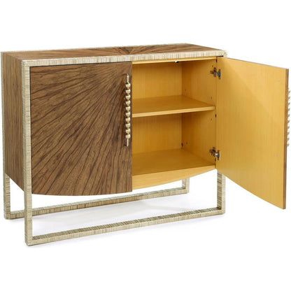 Korina Two-Door Cabinet by John-Richard in black and olive brown, valyrian gold. Made from unique in a transitional style.