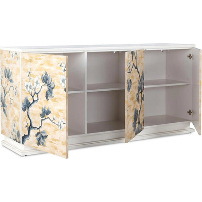 Durand Three-Door Credenza by John-Richard in white. Made from unique in a unique style.