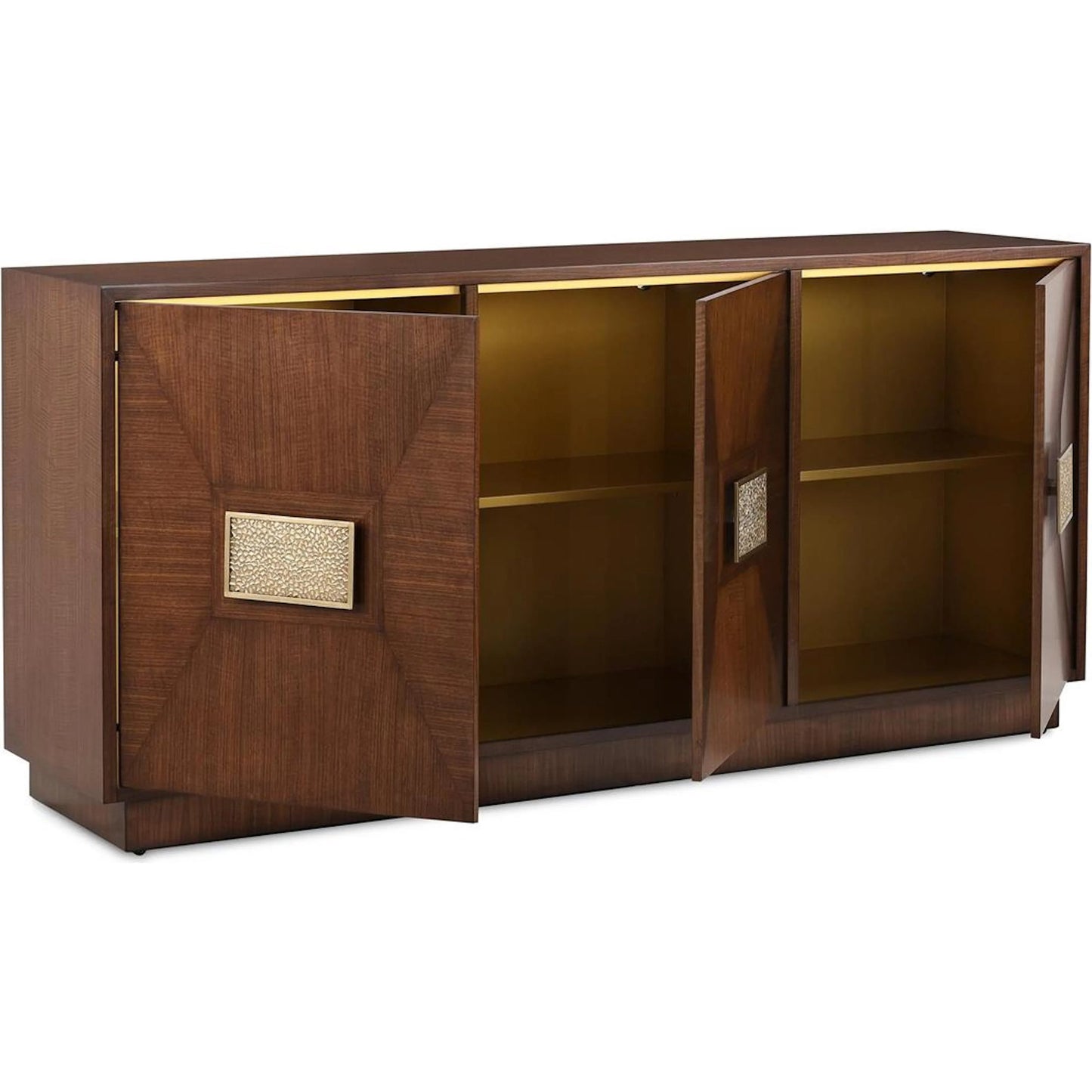 002 SI-2537284 | Additional Silo | Everett Three-Door Sideboard by John-Richard in black. Made from unique in a unique style.