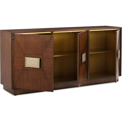 Everett Three-Door Sideboard by John-Richard in black. Made from unique in a unique style.
