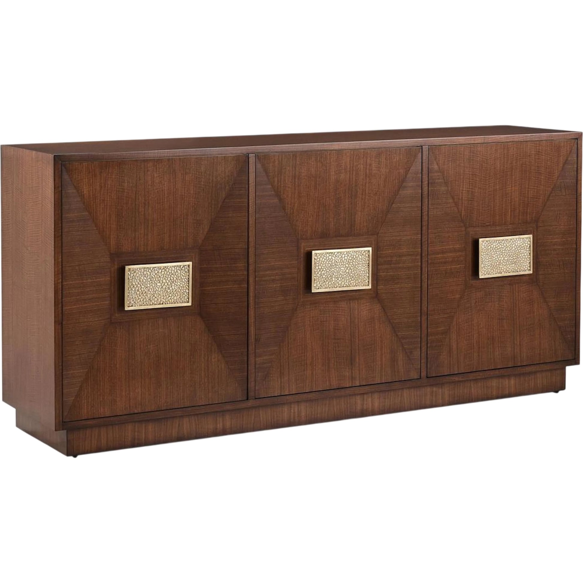 Everett Three-Door Sideboard by John-Richard in black. Made from unique in a unique style.