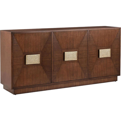 Everett Three-Door Sideboard by John-Richard in black. Made from unique in a unique style.
